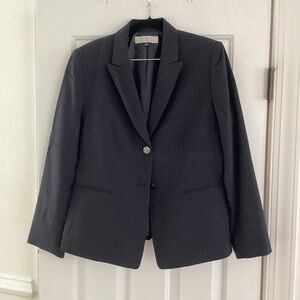 Tahari Dark Gray Pinstripe Blazer & Pant Suit Size 14